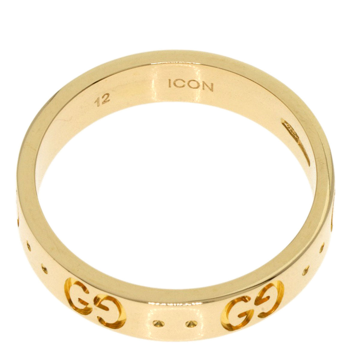 GUCCI Icon #12 Ring K18 Yellow Gold Ladies [Used]