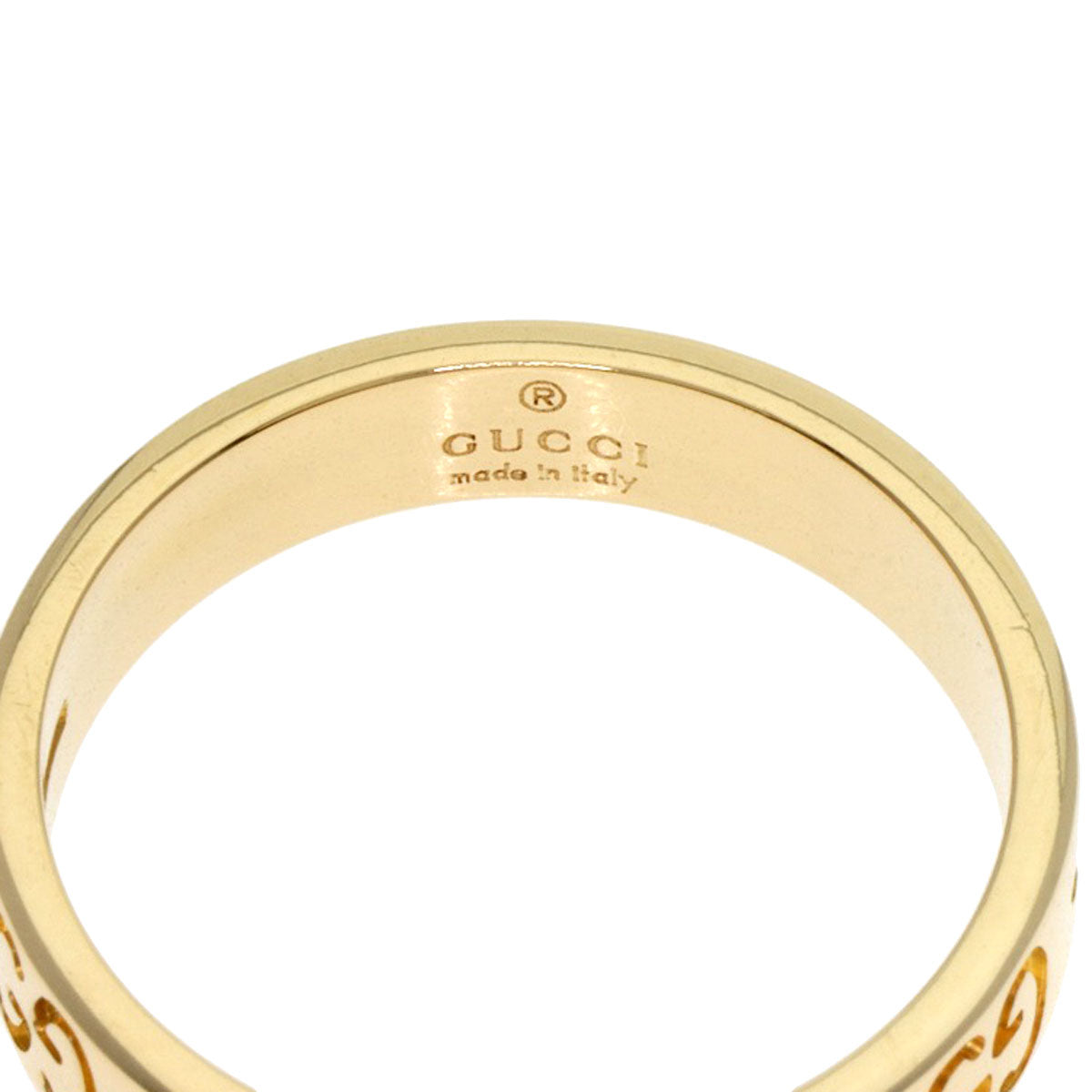 GUCCI Icon #12 Ring K18 Yellow Gold Ladies [Used]