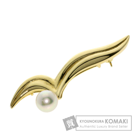 MIKIMOTO Akoya pearl Pearl Brooch K14 Yellow Gold Ladies [Used]