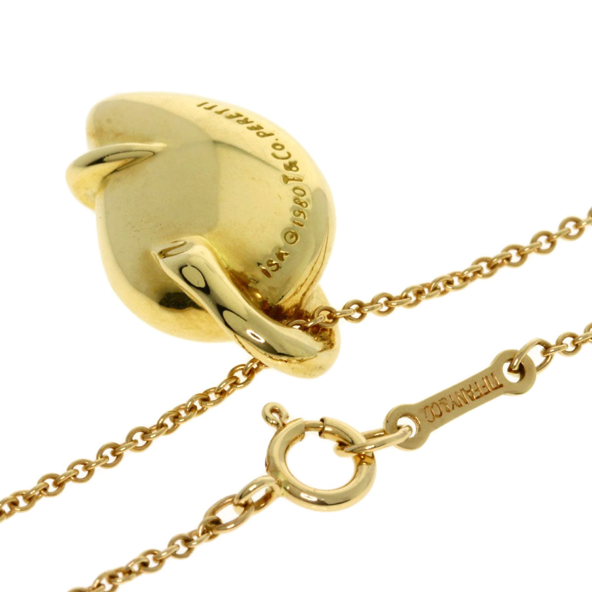 TIFFANY&Co. Leaf Necklace K18 Yellow Gold Ladies [Used]