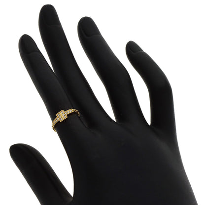 TIFFANY&Co. T TWO Chain Diamond Ring K18 Yellow Gold Ladies [Used]