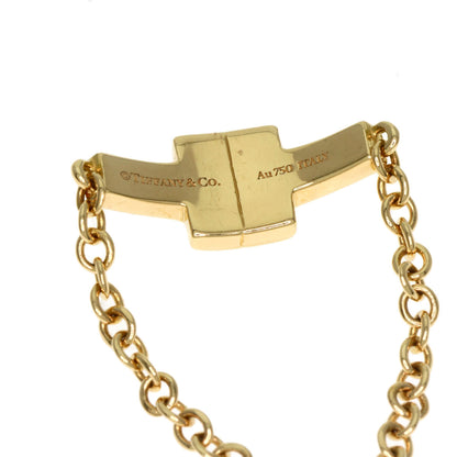 TIFFANY&Co. T TWO Chain Diamond Ring K18 Yellow Gold Ladies [Used]