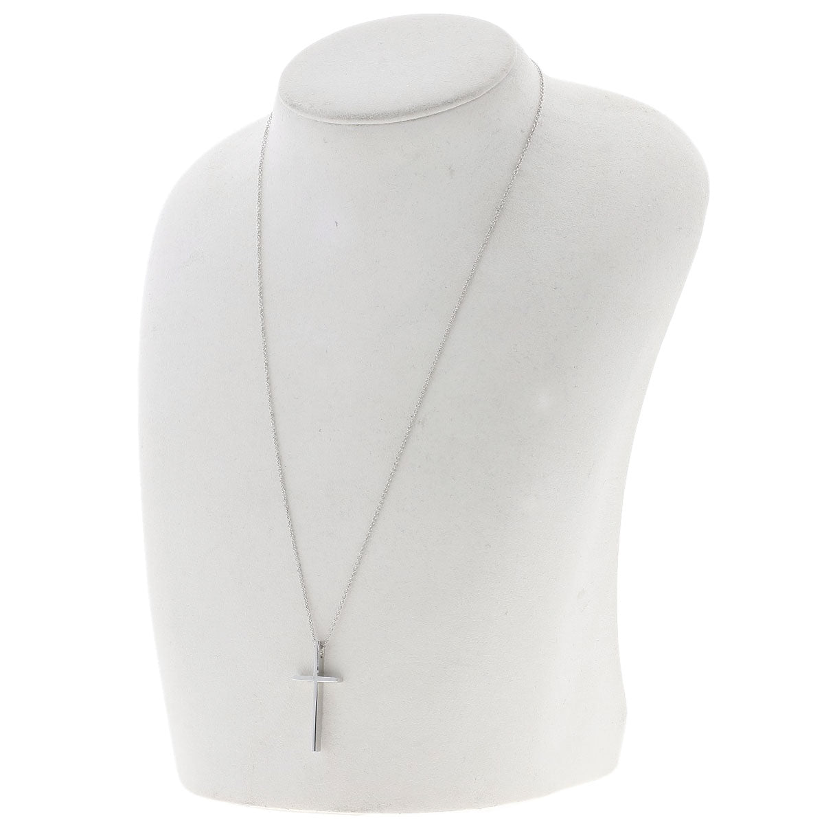 TIFFANY&Co. Metrocross Necklace K18 White Gold Ladies [Used]