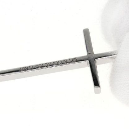 TIFFANY&Co. Metrocross Necklace K18 White Gold Ladies [Used]