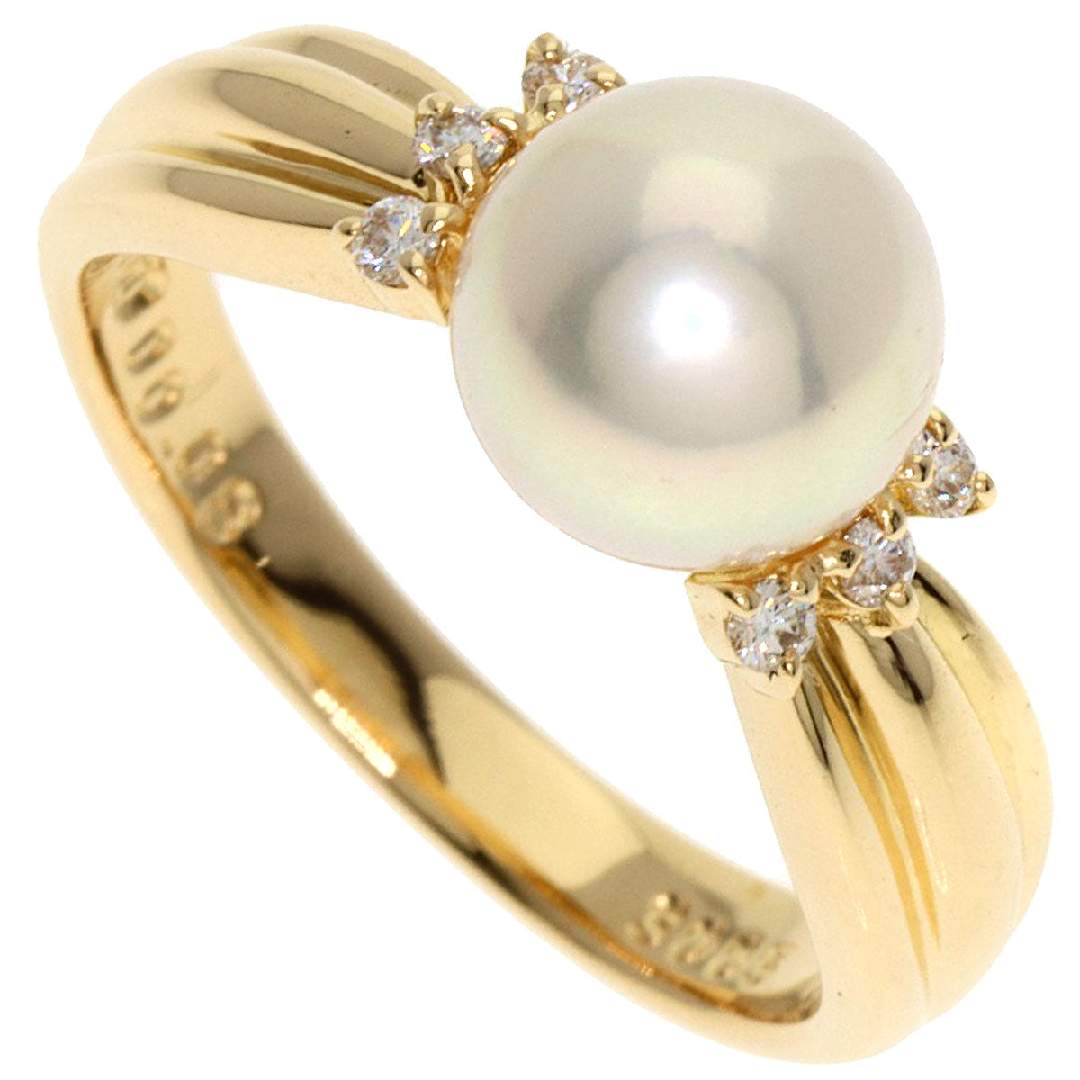 POLA Pearl Pearl Ring K18 Yellow Gold Ladies [Used]