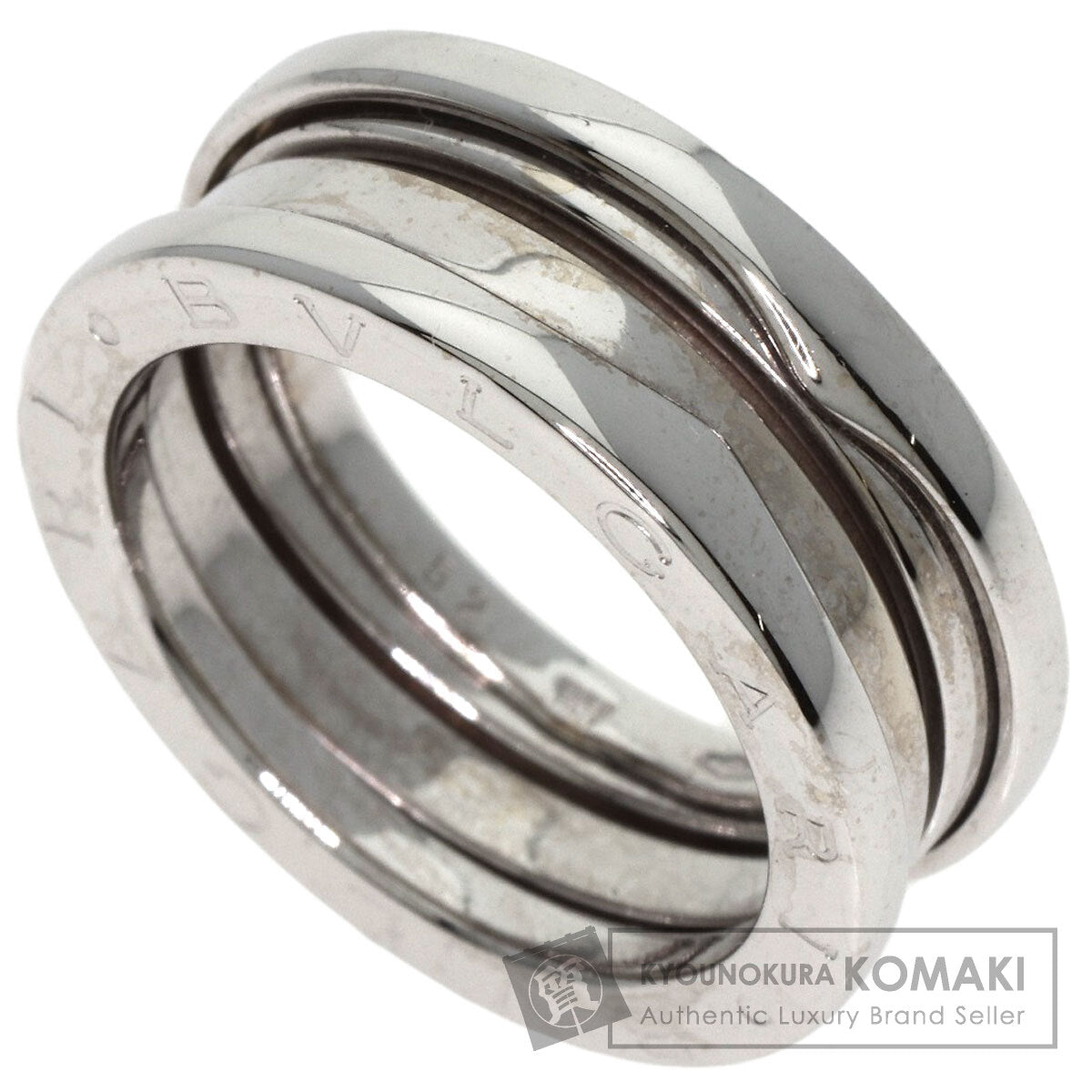 BVLGARI B.zero1 2 band #52 Ring K18 White Gold Ladies [Used]