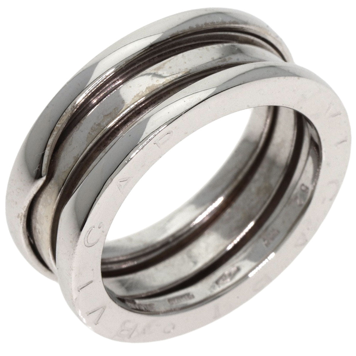 BVLGARI B.zero1 2 band #52 Ring K18 White Gold Ladies [Used]