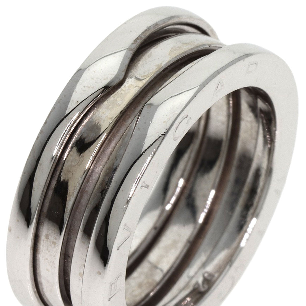 BVLGARI B.zero1 2 band #52 Ring K18 White Gold Ladies [Used]