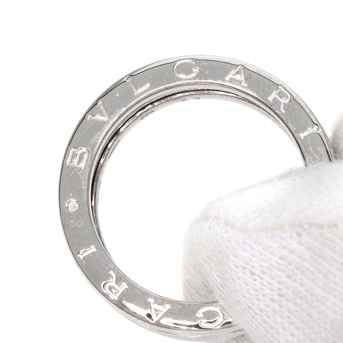 BVLGARI B.zero1 2 band #52 Ring K18 White Gold Ladies [Used]
