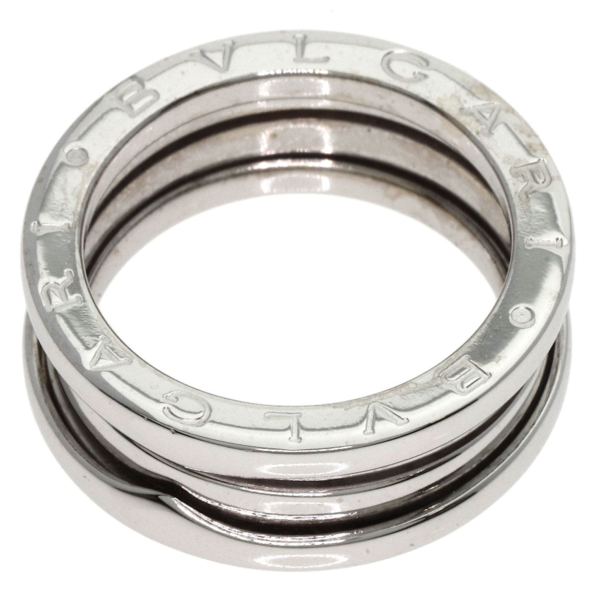 BVLGARI B.zero1 2 band #52 Ring K18 White Gold Ladies [Used]