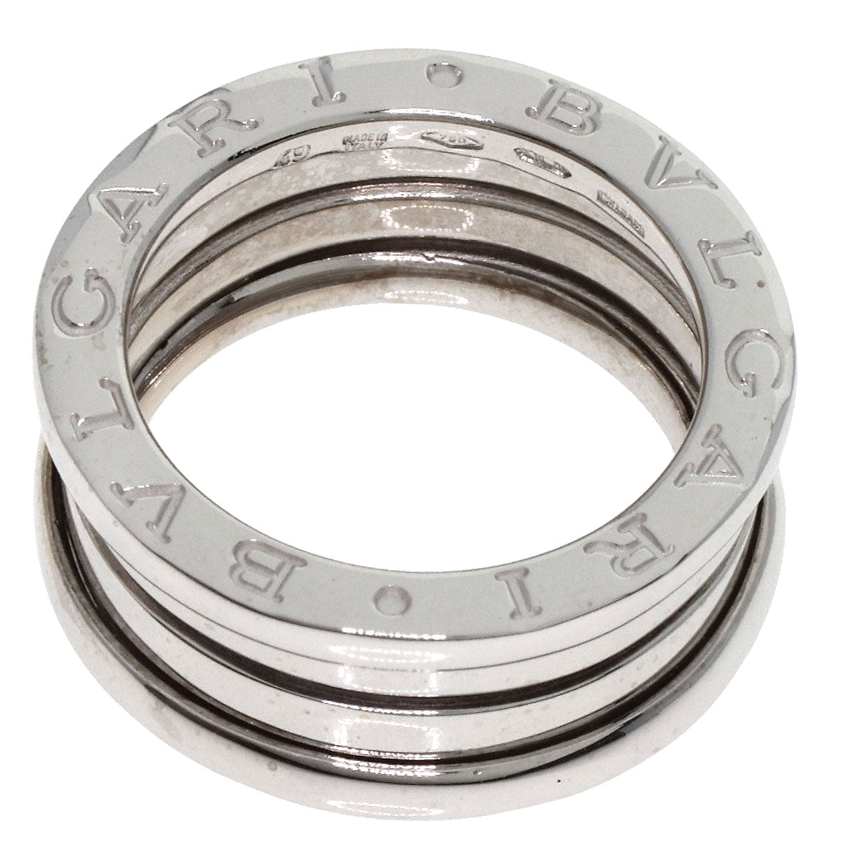 BVLGARI B.zero1 3 Band #49 Ring K18 White Gold Ladies [Used]