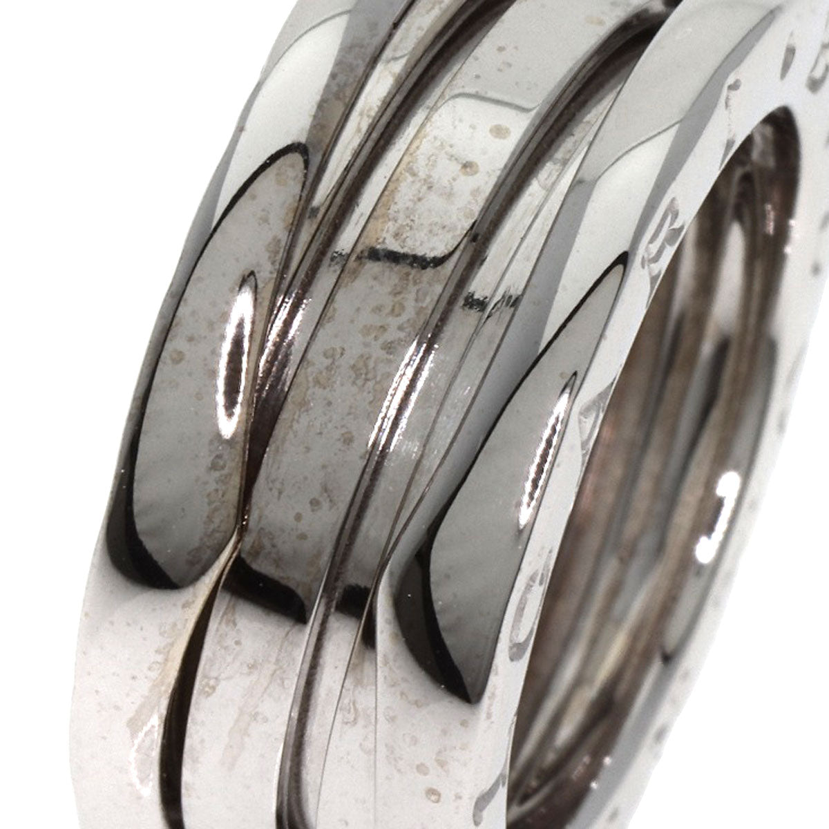 BVLGARI B.zero1 3 Band #49 Ring K18 White Gold Ladies [Used]