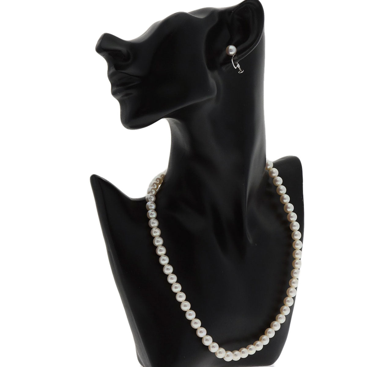 TASAKI Pearl Pearl Necklace and Earring 2-piece set Necklace Silver Ladies [Used]