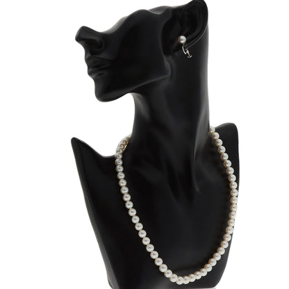 TASAKI Pearl Pearl Necklace and Earring 2-piece set Necklace Silver Ladies [Used]