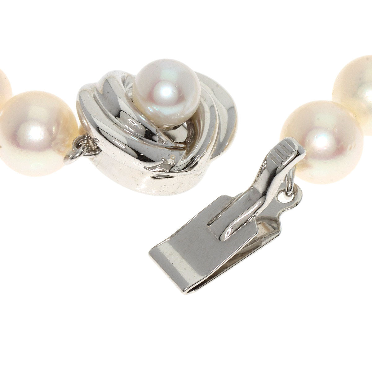 TASAKI Pearl Pearl Necklace and Earring 2-piece set Necklace Silver Ladies [Used]