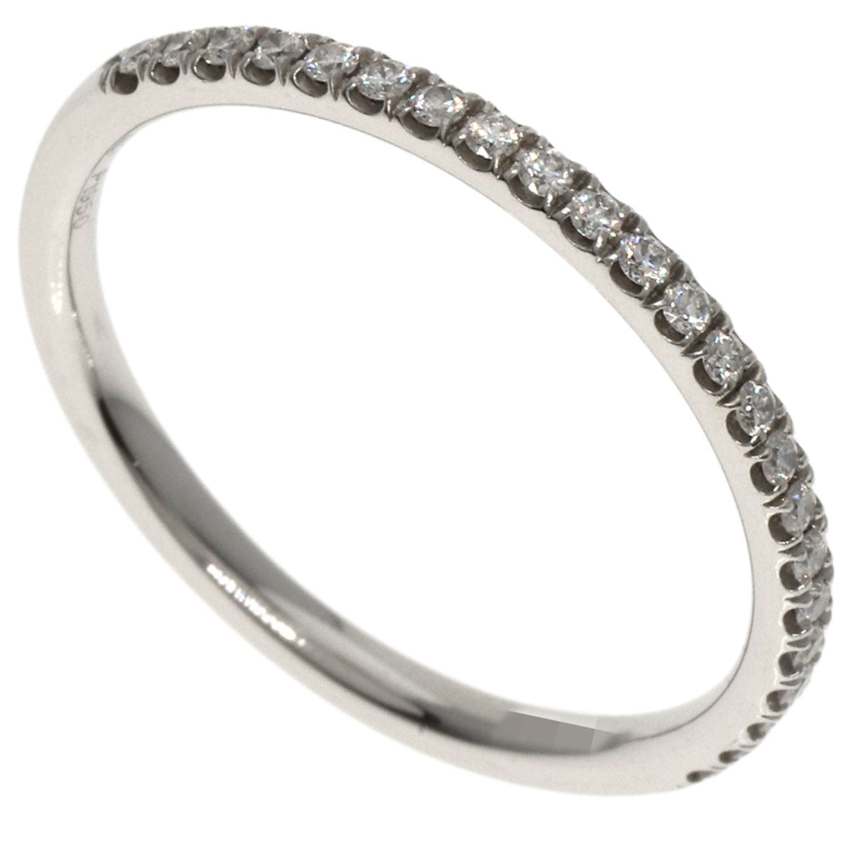HARRY WINSTON Micro Pave Half Eternity Diamond Ring Platinum PT950 Ladies [Used]