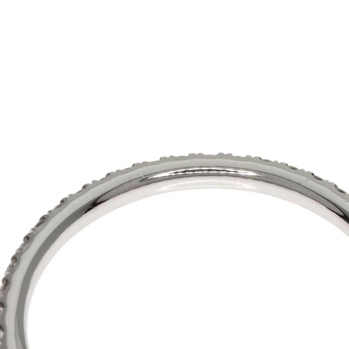 HARRY WINSTON Micro Pave Half Eternity Diamond Ring Platinum PT950 Ladies [Used]