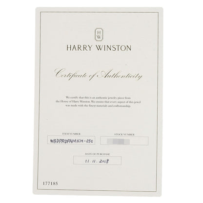 HARRY WINSTON Micro Pave Half Eternity Diamond Ring Platinum PT950 Ladies [Used]