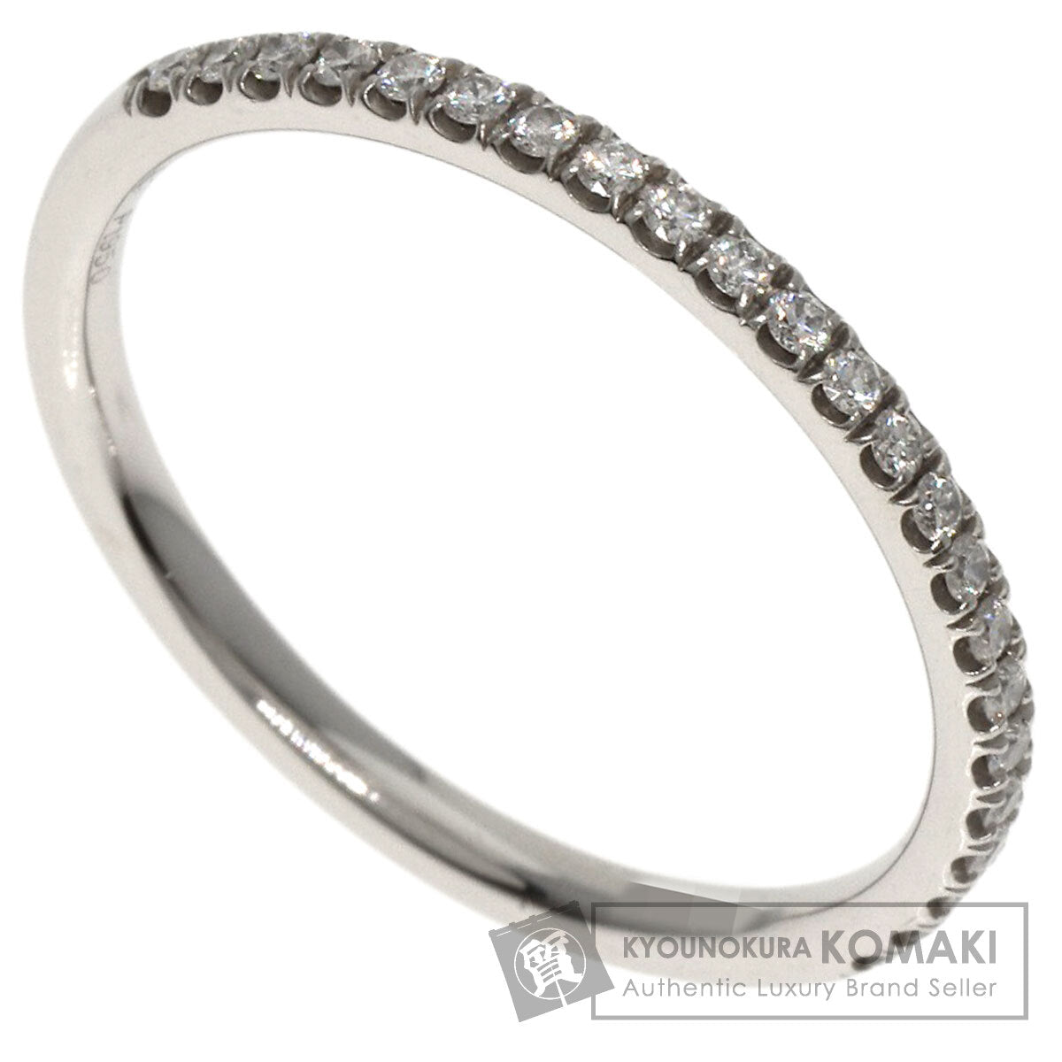 HARRY WINSTON Micro Pave Half Eternity Diamond Ring Platinum PT950 Ladies [Used]