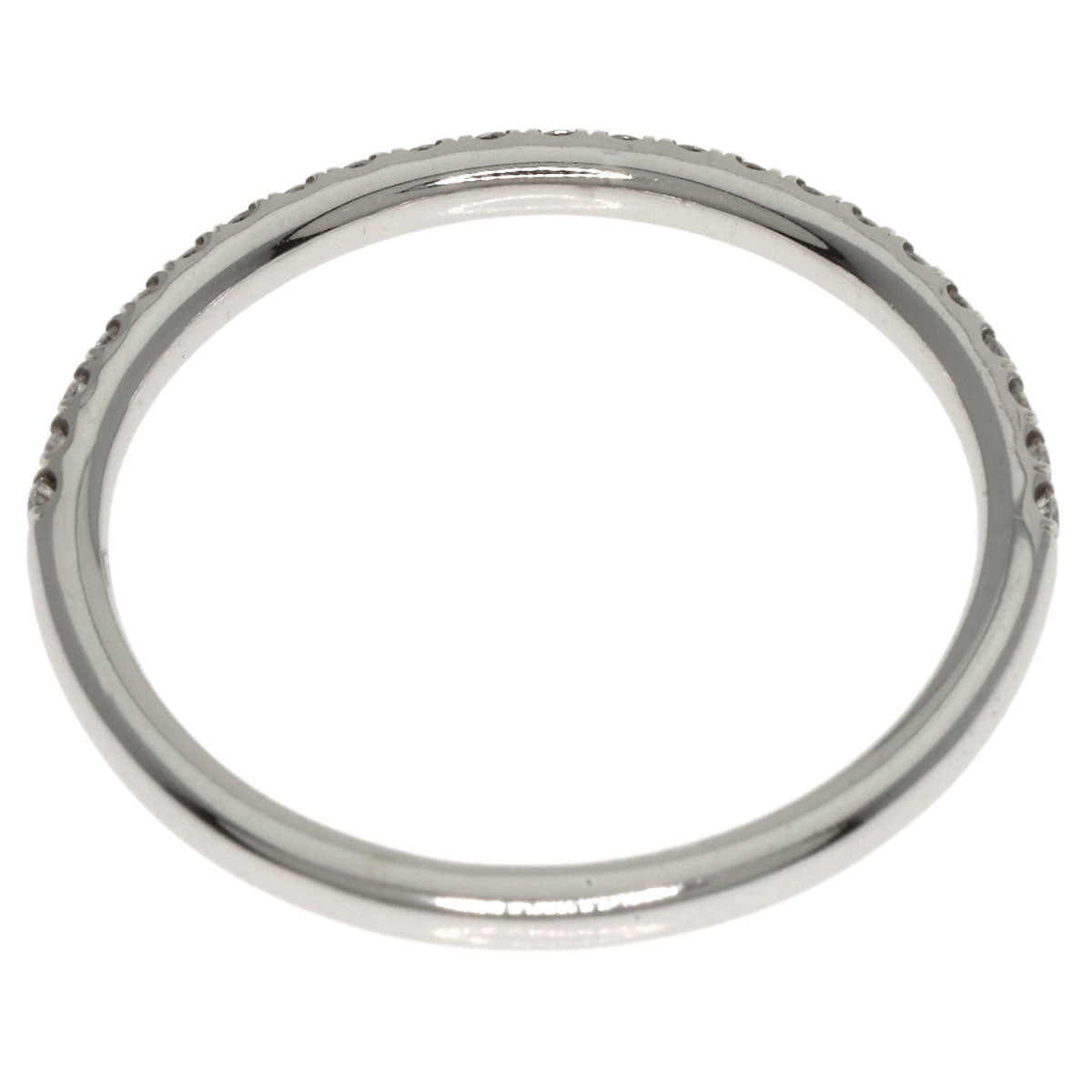 HARRY WINSTON Micro Pave Half Eternity Diamond Ring Platinum PT950 Ladies [Used]