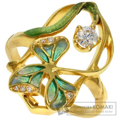 MASRIERA Enamel Diamond Ring K18 Yellow Gold Ladies [Used]
