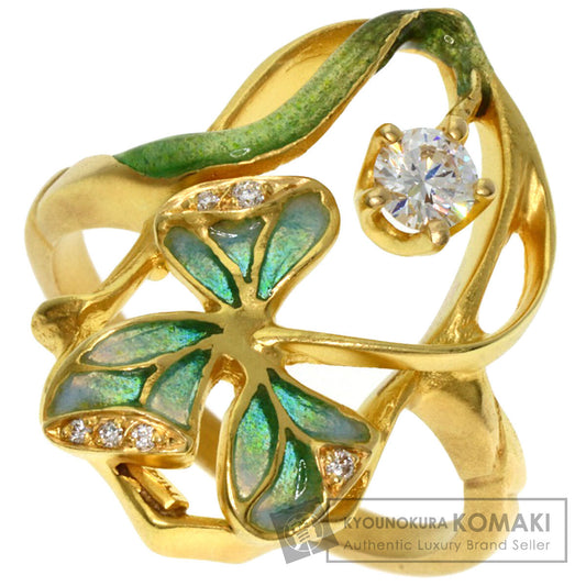 MASRIERA Enamel Diamond Ring K18 Yellow Gold Ladies [Used]