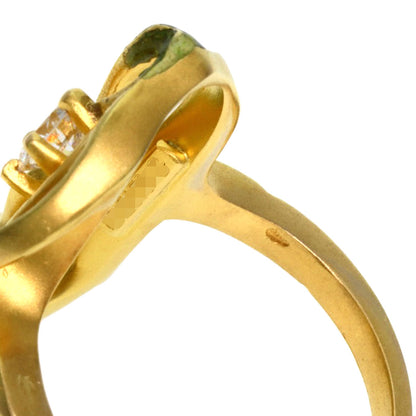 MASRIERA Enamel Diamond Ring K18 Yellow Gold Ladies [Used]