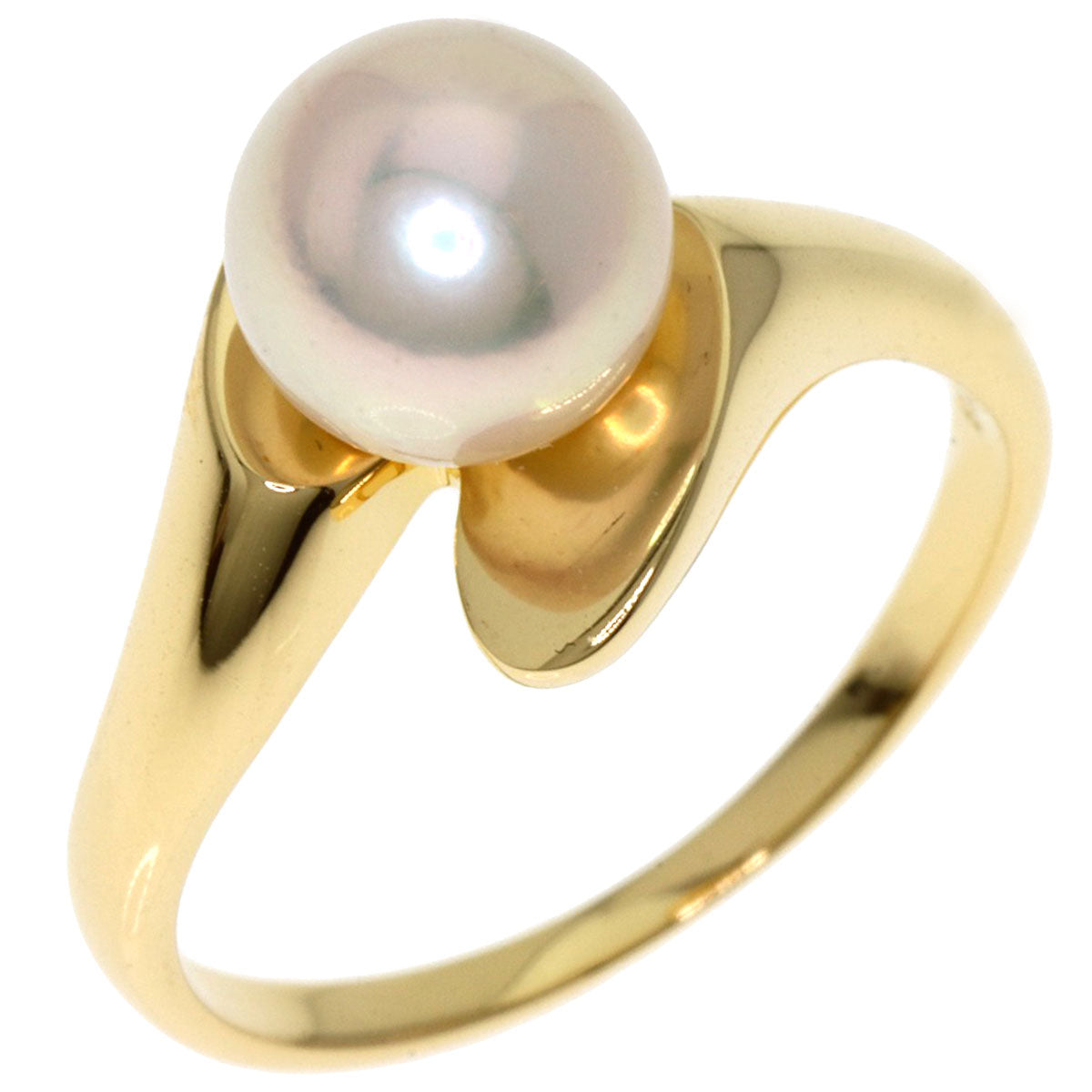 MIKIMOTO Pearl Pearl Ring K18 Yellow Gold Ladies [Used]