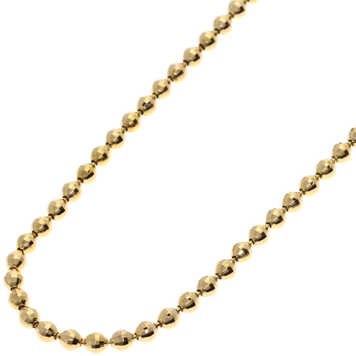 Ball Chain Necklace K18 Yellow Gold  20.6g�@Ladies