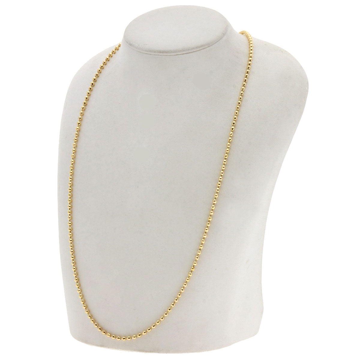 Ball Chain Necklace K18 Yellow Gold  20.6g�@Ladies