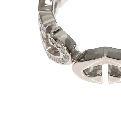 CARTIER C Heart 1P Diamond # 48 Ring K18 White Gold Ladies [Used]