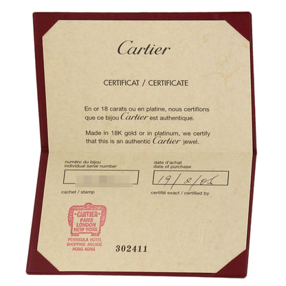 CARTIER C Heart 1P Diamond # 48 Ring K18 White Gold Ladies [Used]