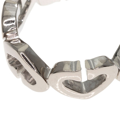 CARTIER C Heart 1P Diamond # 48 Ring K18 White Gold Ladies [Used]
