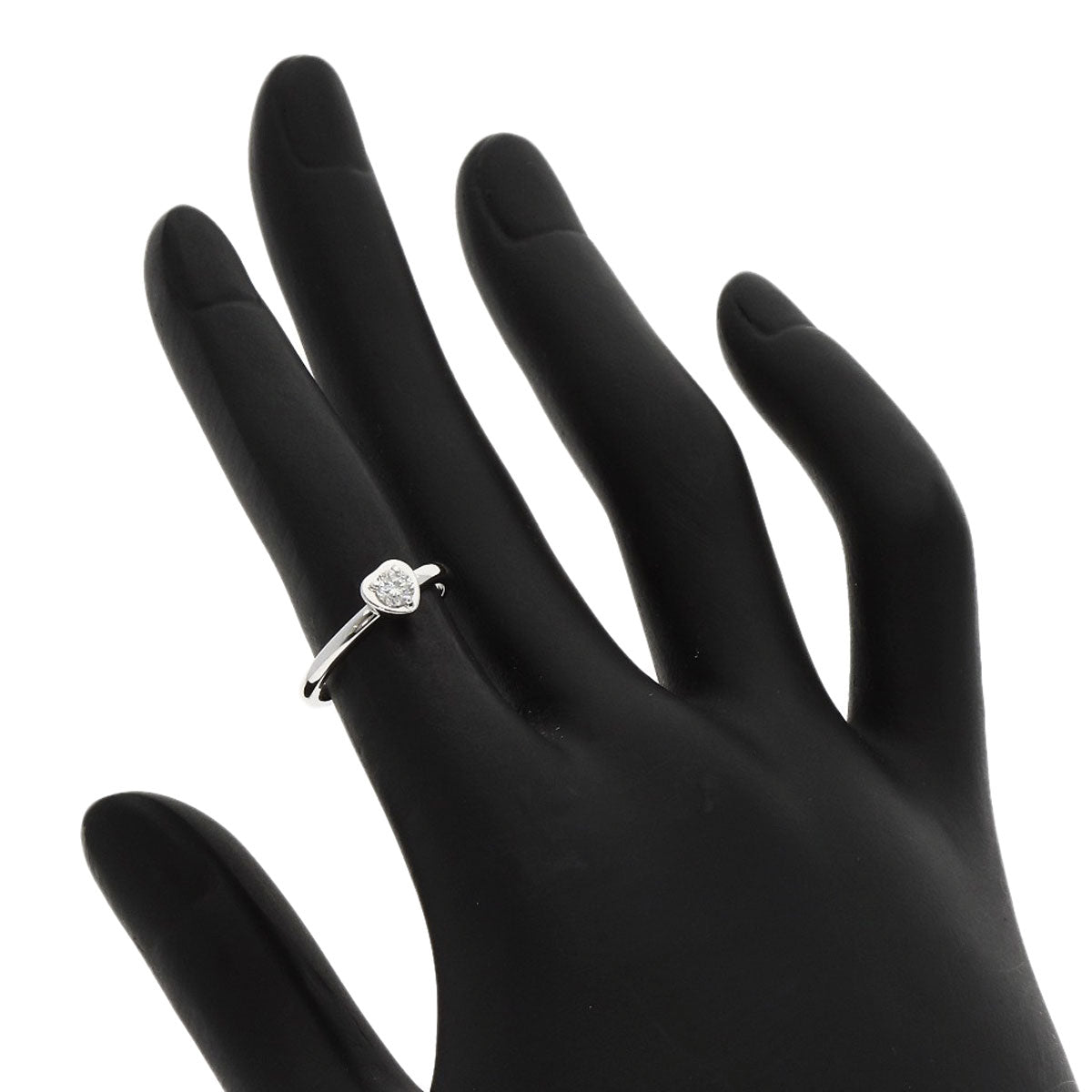 CARTIER Amour Diamond #47 Ring K18 White Gold Ladies [Used]