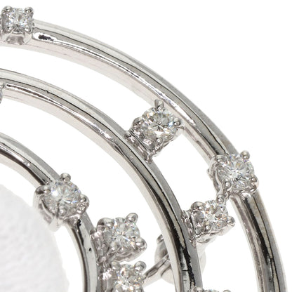 TASAKI Black Pearl Diamond Brooch K18 White Gold Ladies [Used]