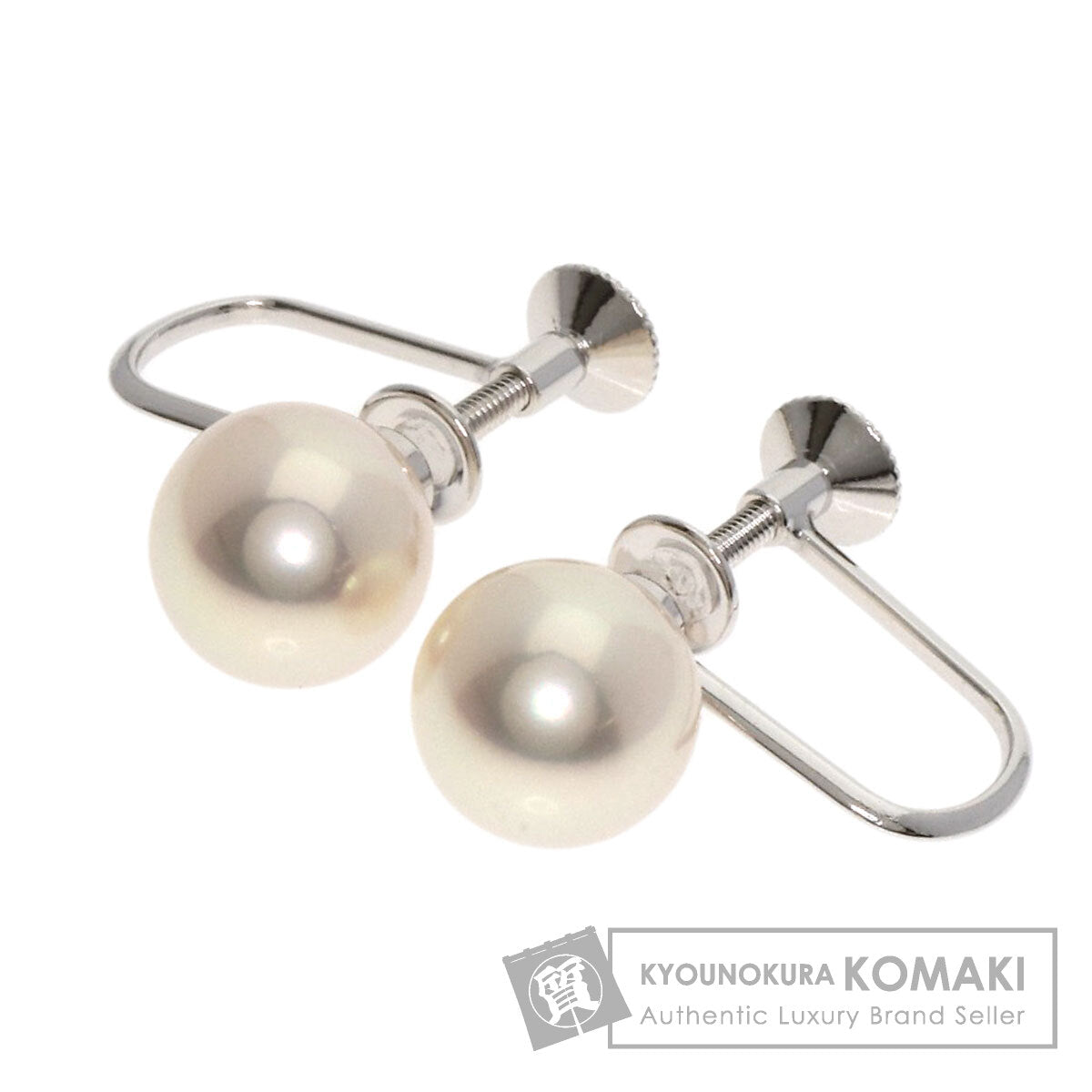 MIKIMOTO   Akoya pearl Pearl Earring  K18 White Gold Ladies [Used]