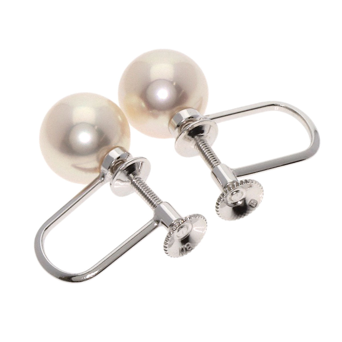 MIKIMOTO   Akoya pearl Pearl Earring  K18 White Gold Ladies [Used]