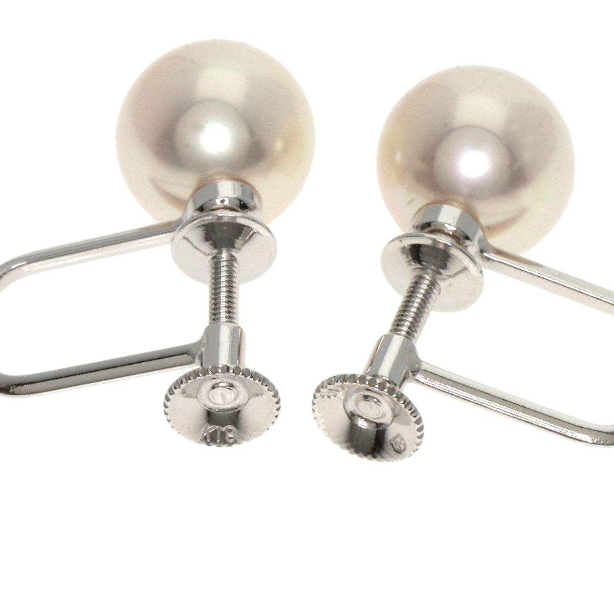 MIKIMOTO   Akoya pearl Pearl Earring  K18 White Gold Ladies [Used]