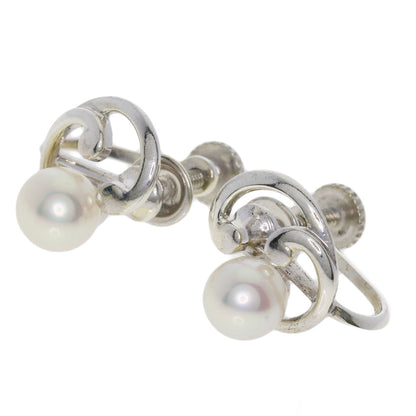 MIKIMOTO Pearl Pearl Earring Silver Ladies [Used]