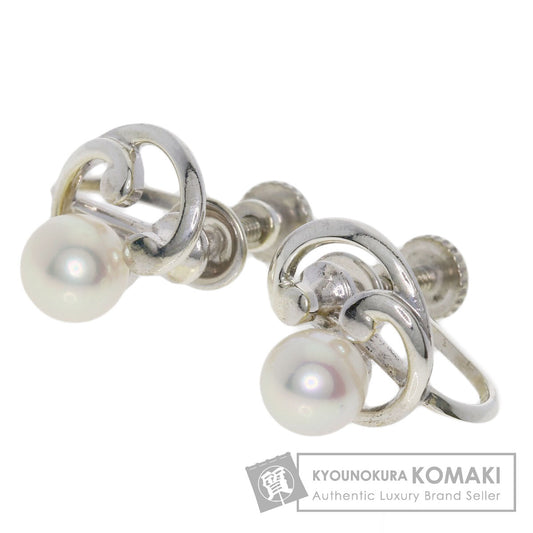 MIKIMOTO Pearl Pearl Earring Silver Ladies [Used]