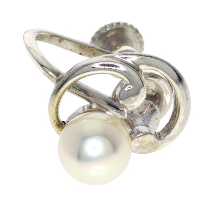 MIKIMOTO Pearl Pearl Earring Silver Ladies [Used]