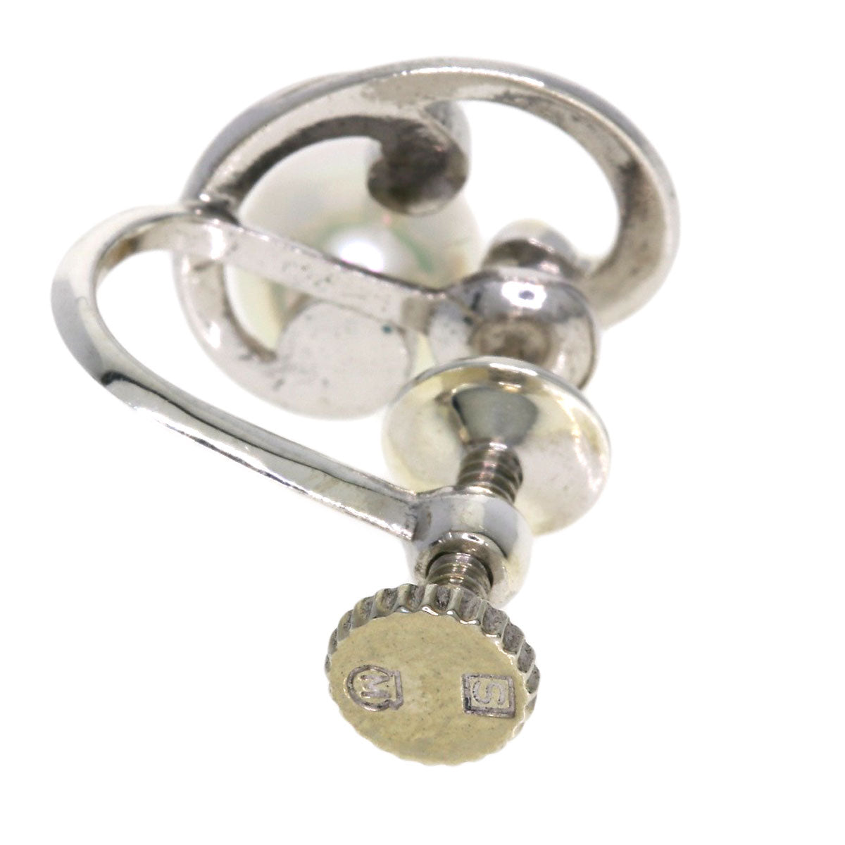 MIKIMOTO Pearl Pearl Earring Silver Ladies [Used]