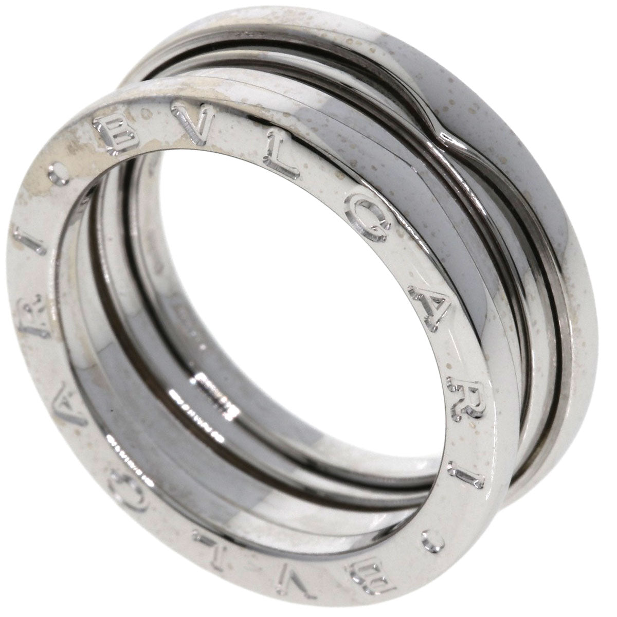 BVLGARI B.zero1 2 band #55 Ring K18 White Gold Ladies [Used]