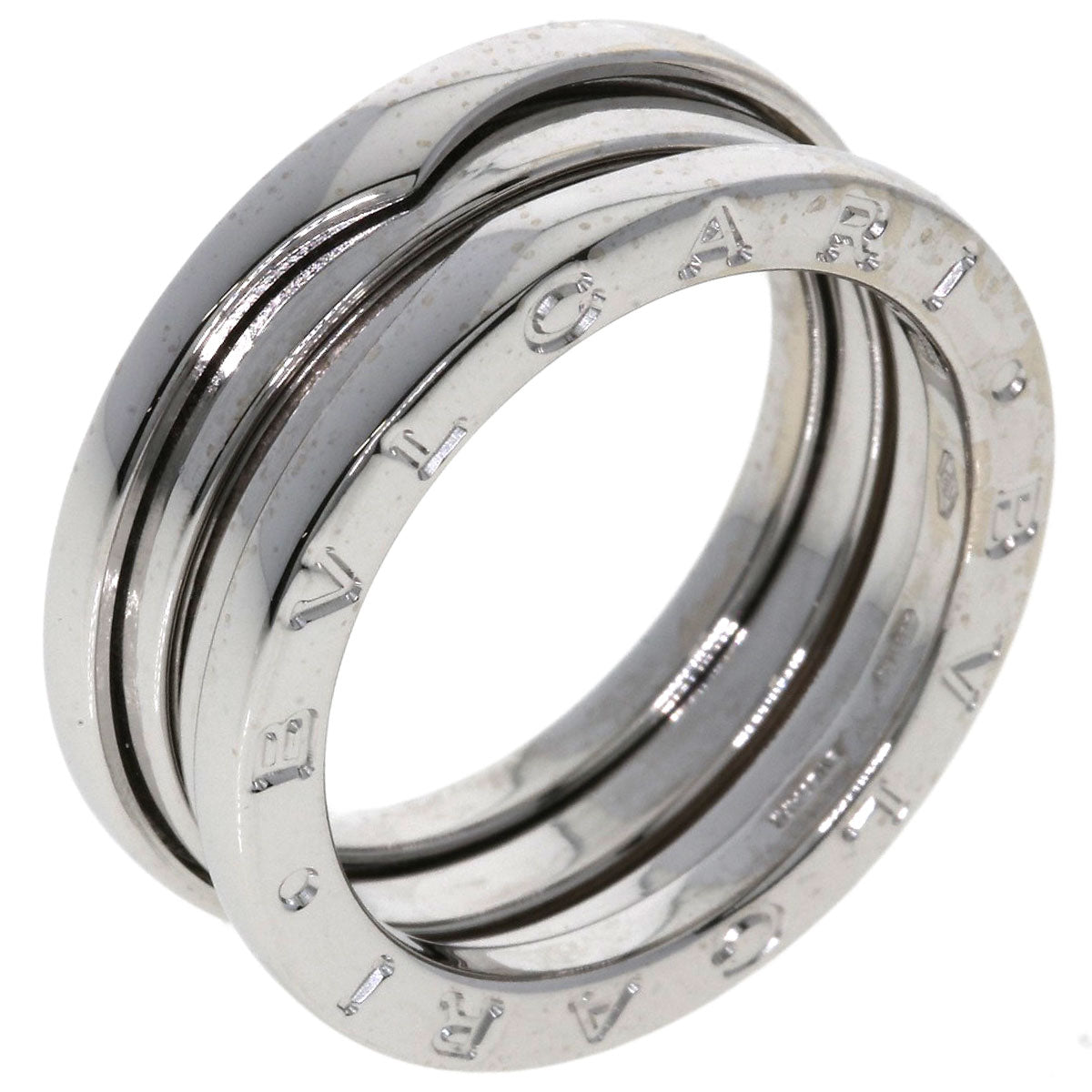 BVLGARI B.zero1 2 band #55 Ring K18 White Gold Ladies [Used]