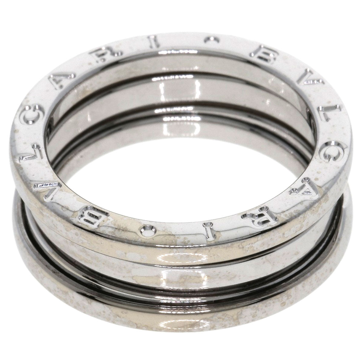 BVLGARI B.zero1 2 band #55 Ring K18 White Gold Ladies [Used]