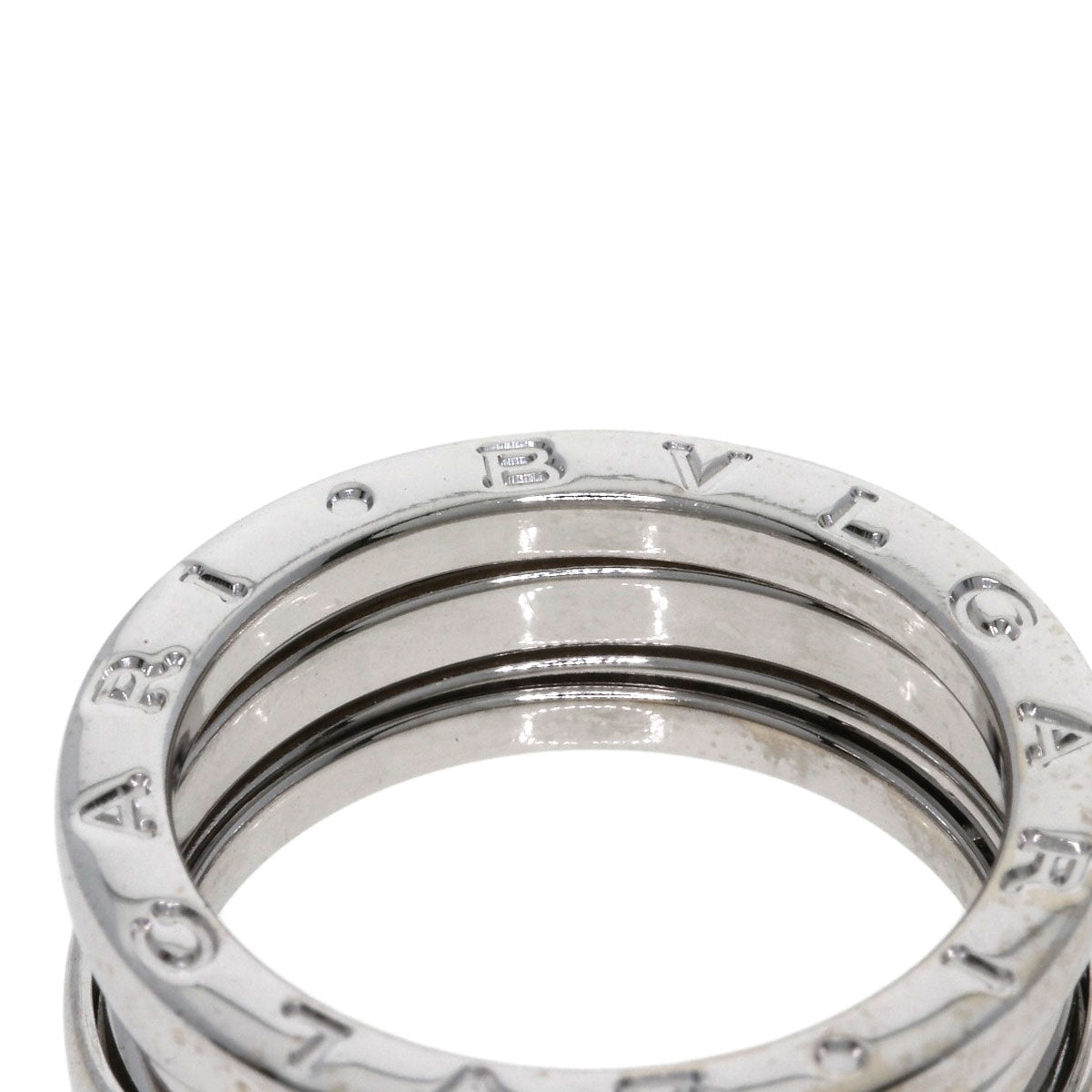 BVLGARI B.zero1 2 band #55 Ring K18 White Gold Ladies [Used]