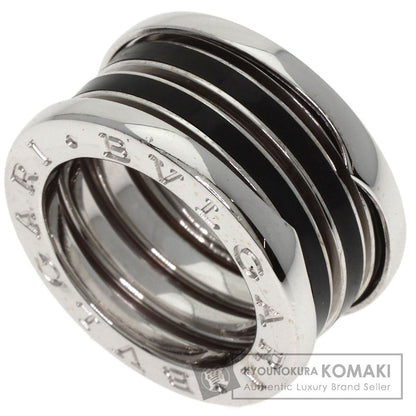 BVLGARI B.zero1 4 Band Black Enamel #47 Ring K18 White Gold Ladies [Used]