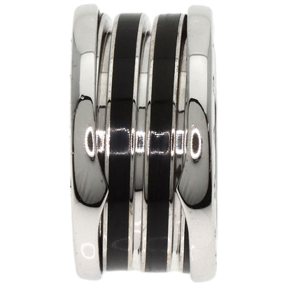 BVLGARI B.zero1 4 Band Black Enamel #47 Ring K18 White Gold Ladies [Used]