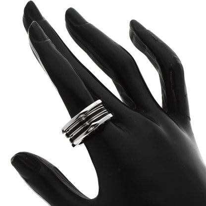 BVLGARI B.zero1 4 band #58 Ring K18 White Gold Ladies [Used]