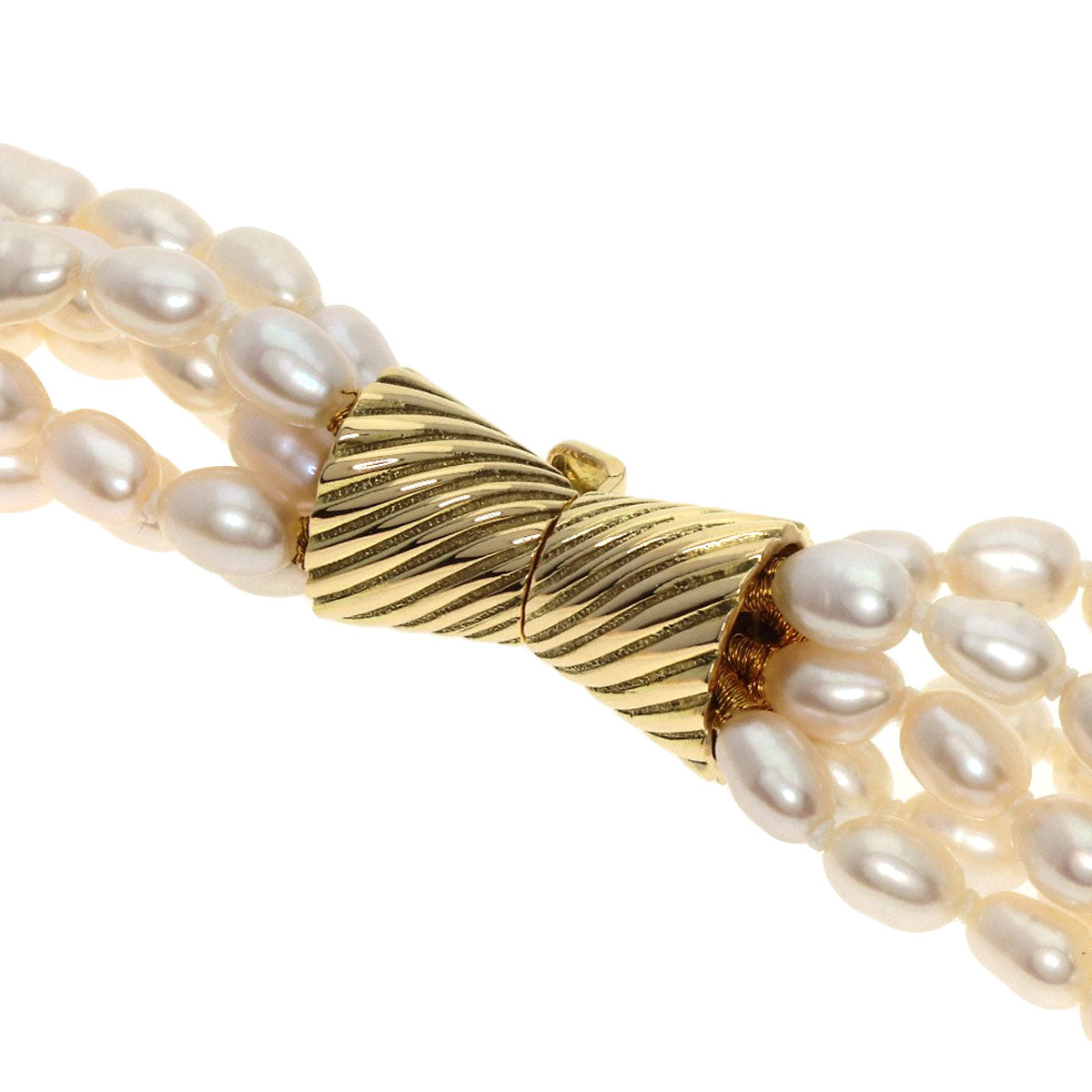 MIKIMOTO Freshwater Baby Pearl 6 Strands Necklace K18 Yellow Gold Ladies [Used]